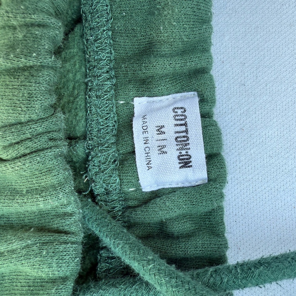 Green sweat pants cotton on
